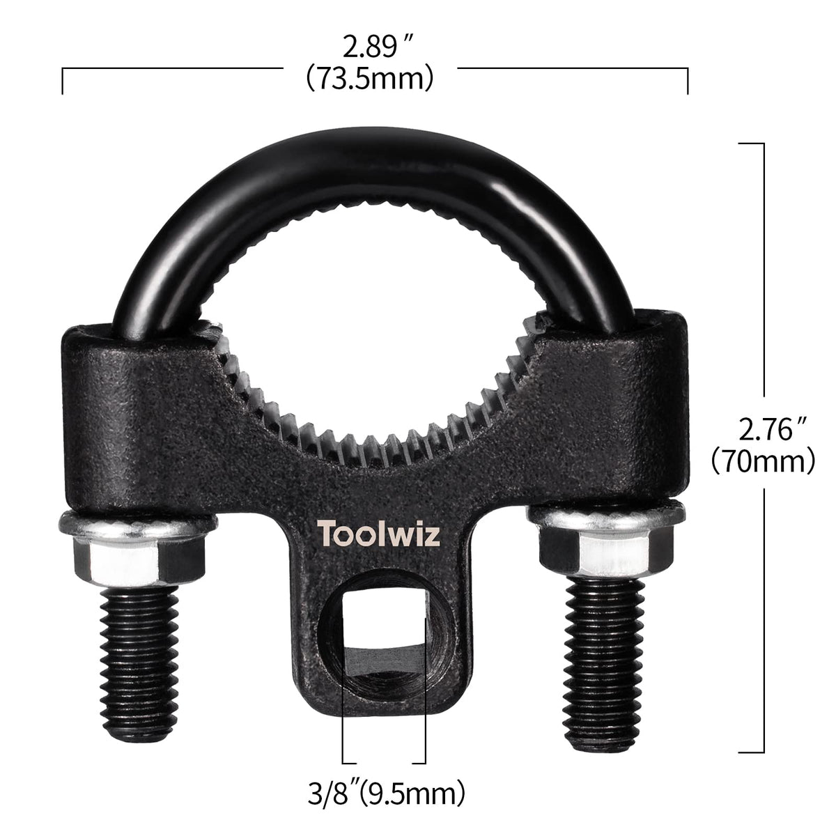 Toolwiz 1/2" drive wrench detail highlighting universal diameter fit