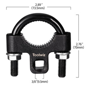 Toolwiz 1/2" drive wrench detail highlighting universal diameter fit