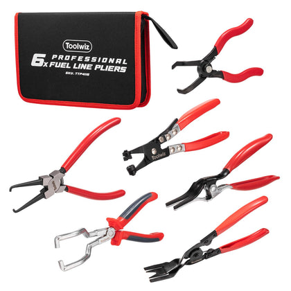 Toolwiz front layout showing full six-piece set and storage bag, organized for quick selection
