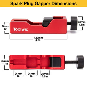 Toolwiz beside a ruler showing compact size for easy storage and transport