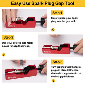 Toolwiz demonstrating fit on a standard 14mm spark plug for compatibility verification