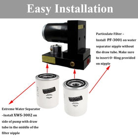 Toolyuan close-up of XWS-3002 water separator highlighting precision 2-micron protection
