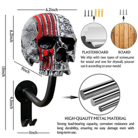 Tooyuart red skull lifestyle display in mancave showing decorative storage appeal