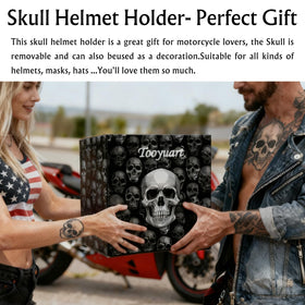 Tooyuart red skull side profile showing contour that protects helmet liners