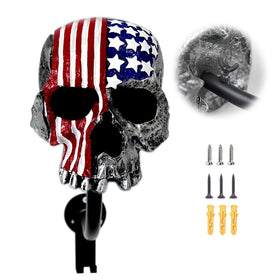 Tooyuart skull helmet holder front view showing bold design and sturdy support