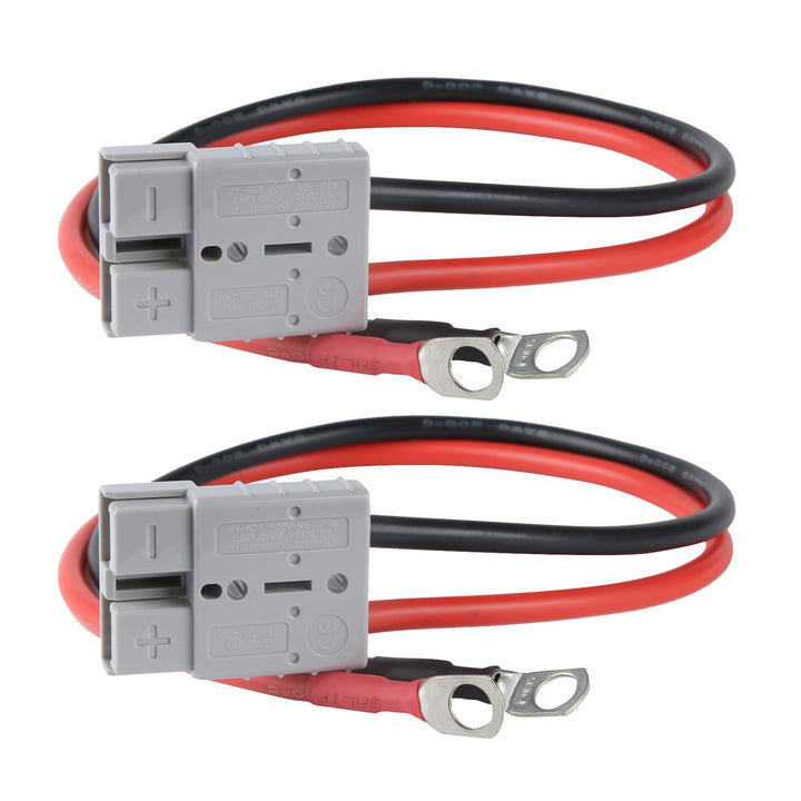 Toozoky front view of 50A M8 connector showing plug and grip for easy connection