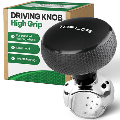Top Life front view spinner knob showing ergonomic head and quick grip benefit