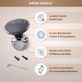 Top Life mounted on tractor wheel aiding tight-field turns and durability