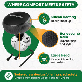 Top Life side profile highlighting clamp and fastener for secure fit benefit