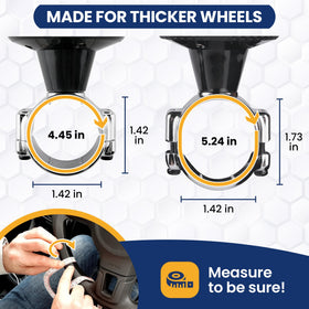 Top Life side profile showing clamp and extendable screw for wide wheel fit