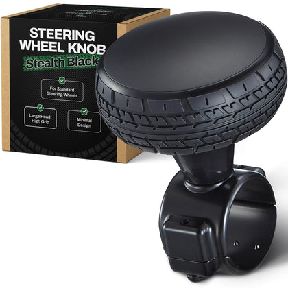 Top Life front view of knob showing matte black finish and ergonomic grip