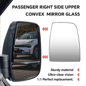 TOP-MAX angled reflection test showing clear, undistorted road view benefit