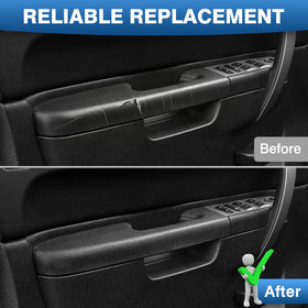 TOP-MAX armrest installed on door panel reducing rattles and restoring support