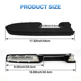 TOP-MAX armrest steel support plate closeup showing reinforced durability