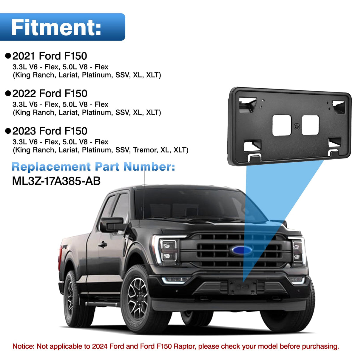 TOP-MAX bracket mounted on an F-150 bumper illustrating precise alignment benefit