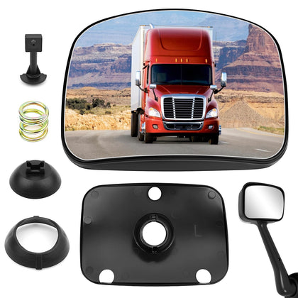 TOP-MAX driver side front view of hood mirror glass showing fit and finish for easy replacement