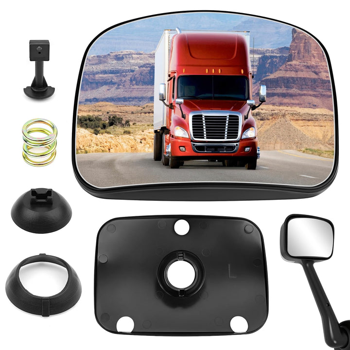 TOP-MAX driver side front view of hood mirror glass showing fit and finish for easy replacement