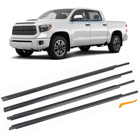 TOP-MAX front passenger molding showing correct fit and weather protection