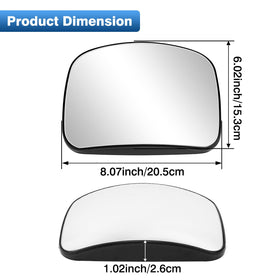 TOP-MAX hood mirror in lifestyle shot on a semi truck illustrating improved visibility