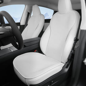 TOPABYTE front view installed on Tesla Model Y front seat showing clean protection
