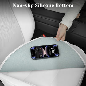 TOPABYTE cover installed in Model Y demonstrating preserved upholstery and fit