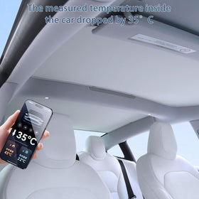 TOPABYTE rear panel installed in Model 3 Highland providing full roof coverage