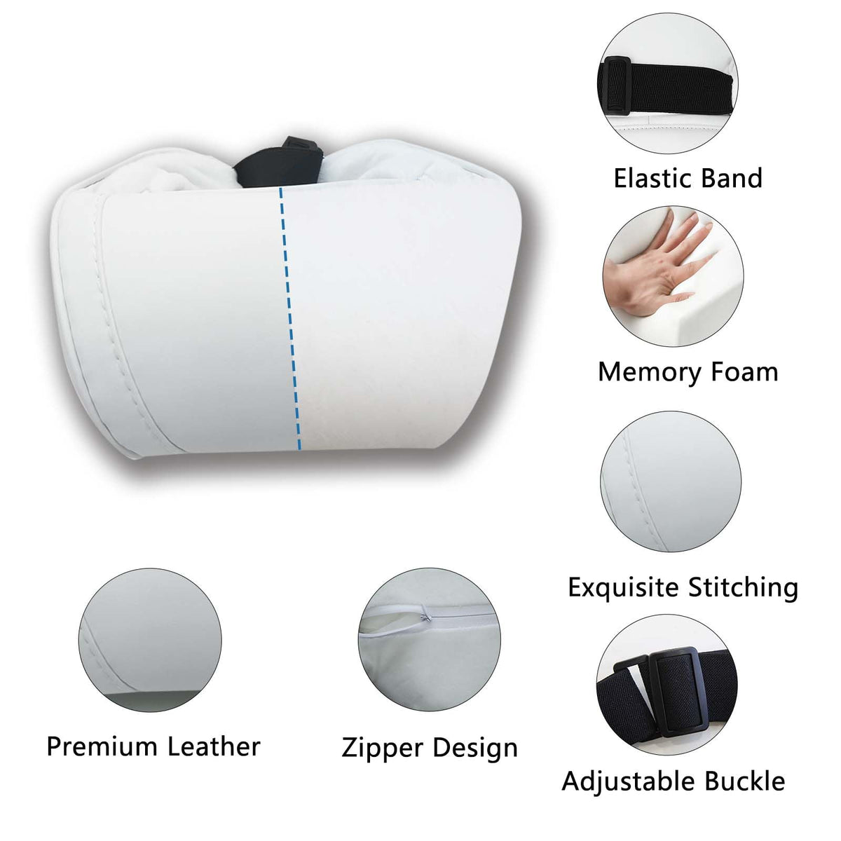 TOPABYTE side profile showing ergonomic curve for neck alignment