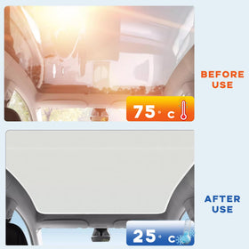 TOPABYTE sunshade lowering dashboard temperature and minimizing bright glare