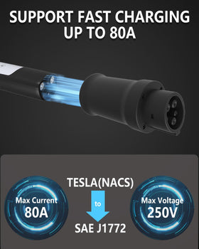 TopAutoGear close-up of NACS connector showing secure fit for Tesla chargers