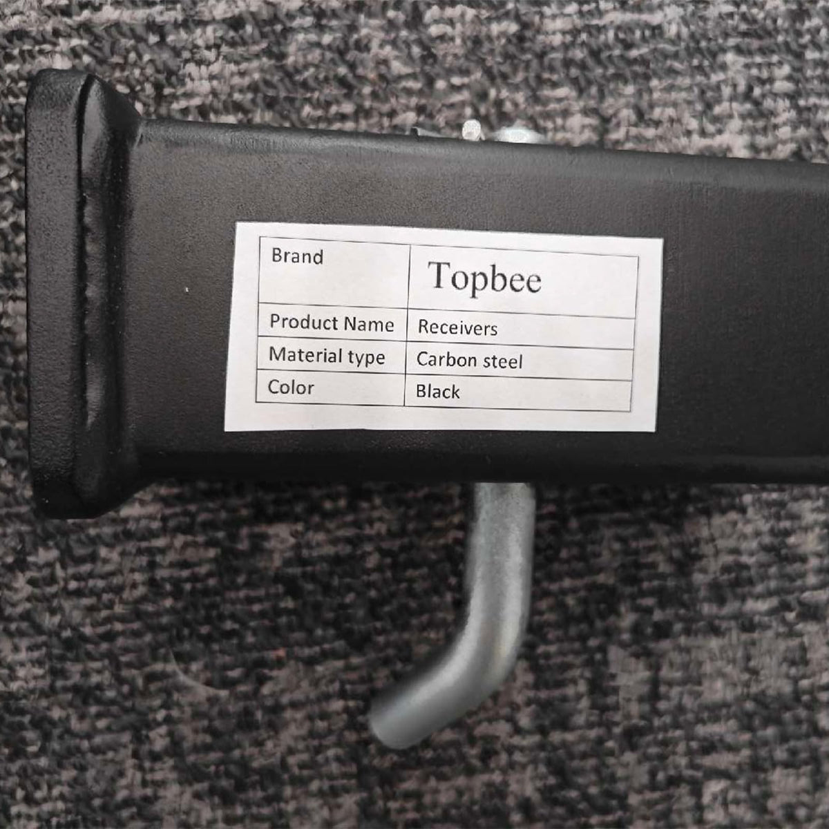 TOPBEE adapter fitted to truck receiver ready to haul cargo and gear