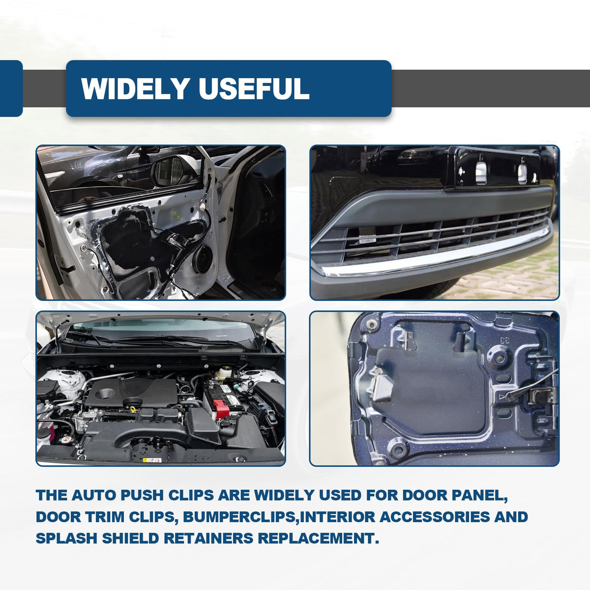 TOPCNOEM installed clip securing a car door panel ensuring snug fit