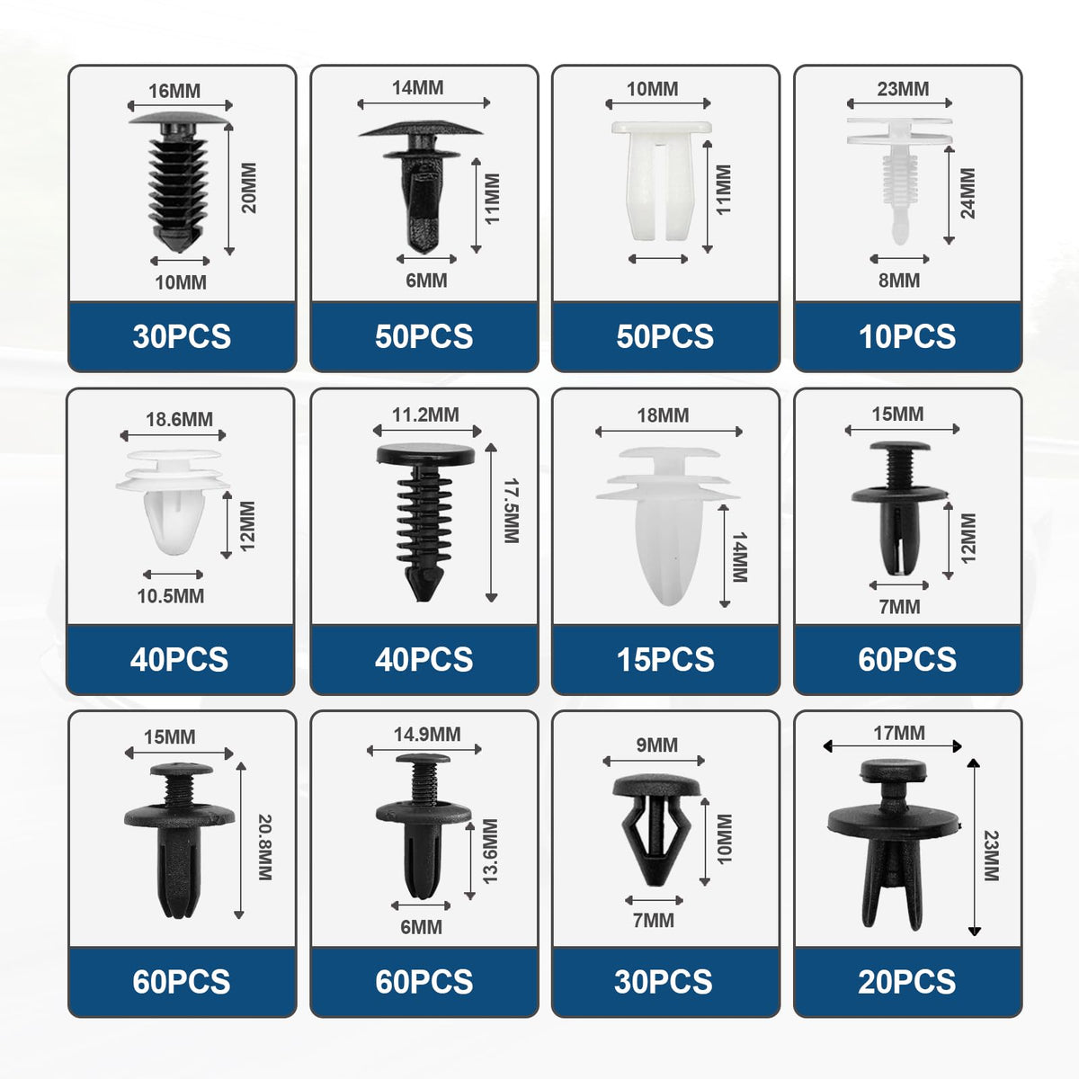 TOPCNOEM open organizer displaying sorted clips for fast part selection
