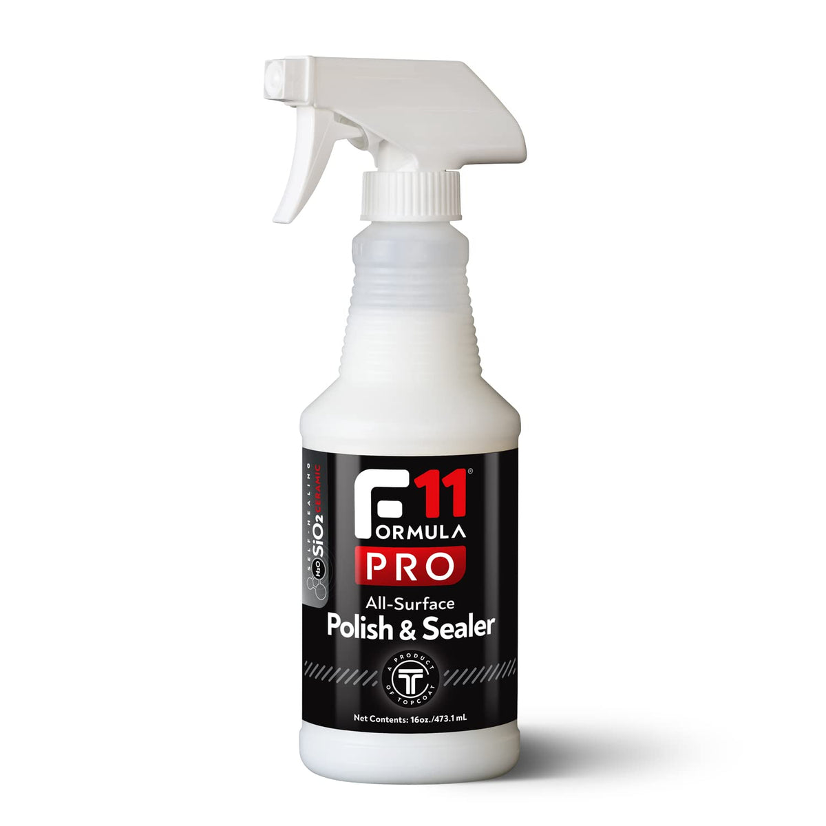 TopCoat F11PRO front packaging showing label and 16 oz bottle for quick identification and convenience