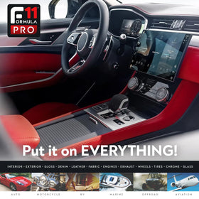 TopCoat F11PRO used on a parked car showing hydrophobic beading and easier dirt runoff