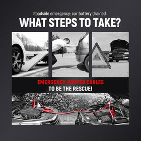 TOPDC neatly coiled cables stored in trunk for convenient roadside readiness