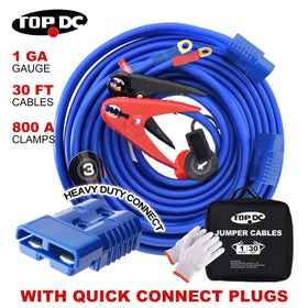 TOPDC cables in car trunk lifestyle shot offering roadside readiness benefit
