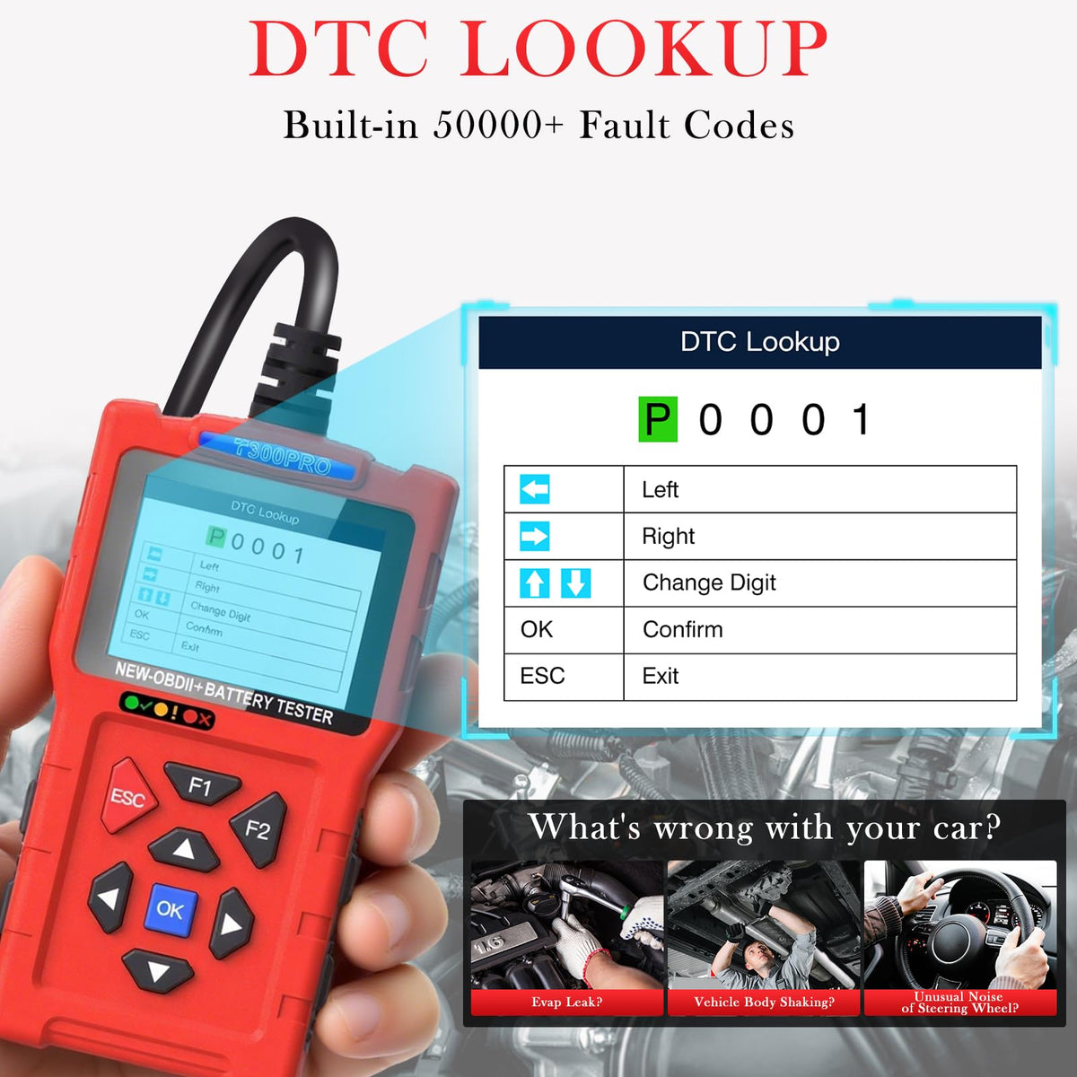 TopDiag T300PRO USB port and cable for firmware upgrades and updates
