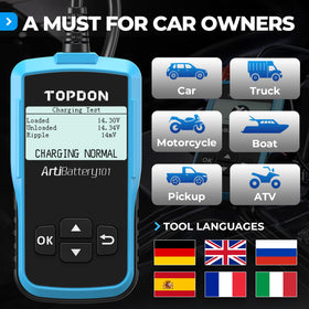TOPDON AB101 held in hand to show compact size and portable benefit