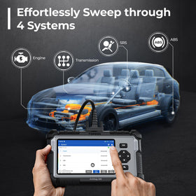 TOPDON AD500 OBD2 connector and cable ready to plug in for fast vehicle link benefit