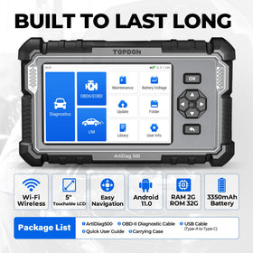 TOPDON AD500 held in hand to show compact size and ergonomic grip benefit