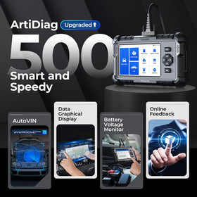 TOPDON AD500 held in hand to show compact scale and portability benefit
