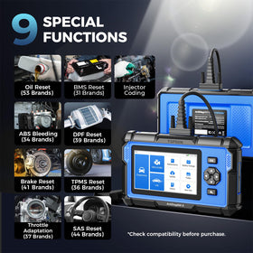 TOPDON AD600S rear view showing ports and rugged casing for durable workshop use