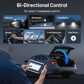 TOPDON Bluetooth VCI dongle displayed with AD800BT for wireless freedom