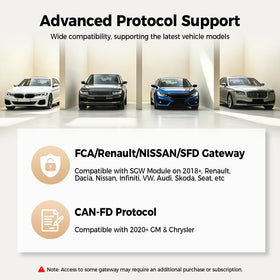 TOPDON ArtiDiag600 Pro OBD2 connector cable attached, enabling fast vehicle link