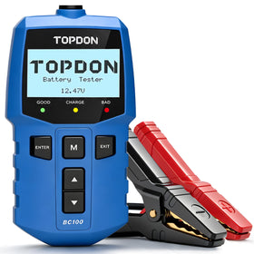 TOPDON BC100 front display showing test results for fast diagnosis