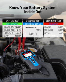 TOPDON BT200 color LCD close-up delivering clear sunlight-readable results