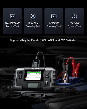 TOPDON BT600 Plus close-up of HD screen improving readability and accuracy