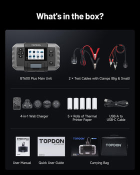 TOPDON BT600 Plus used by mobile technician for quick fleet checks