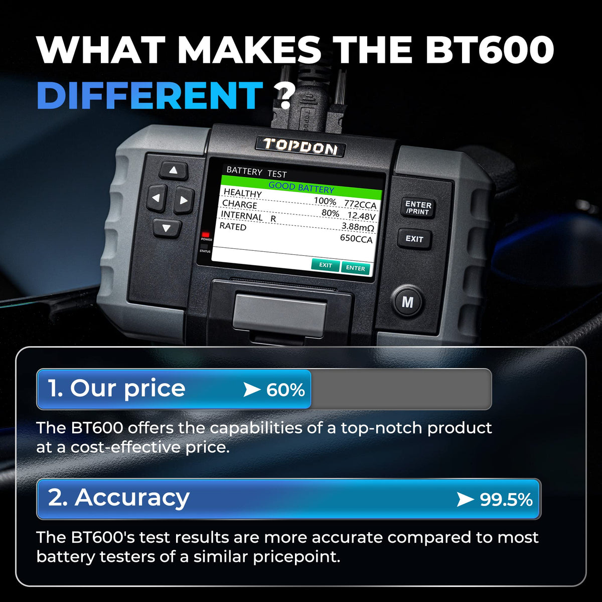 TOPDON BT600 thermal printer printing report for fast customer records