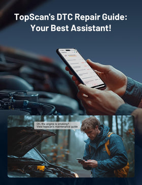 TOPDON TopScan Lite app showing bidirectional actuator test, helps pinpoint faulty parts